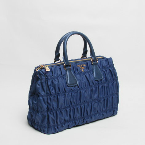 2014 Prada gaufre nylon fabric tote bag BN2390 blue
